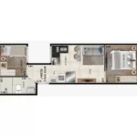 Planta tipo 5 - 33,60m² SITE